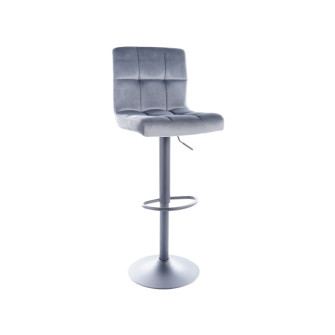Juneau H-1 bar stool (Velvet/Black legs)